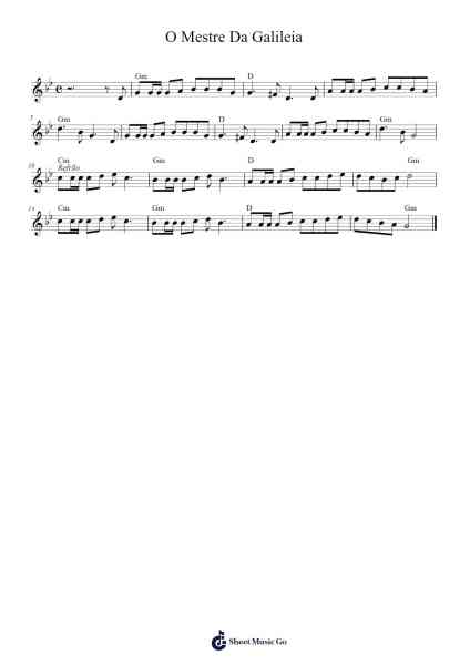 O Mestre Da Galileia Sheet Music by Misc Praise Songs-Arr.Eipscam Lynpham