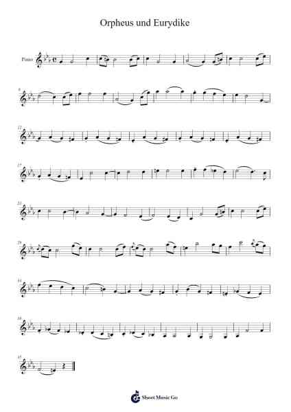 Orpheus und Eurydike Sheet Music by Christoph Willibald Gluck-Arr.Oryet Zosoll