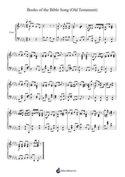 Books of the Bible Song (Old Testament) 乐谱由 undefined - 编曲 Raemen