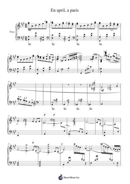 En avril, à Paris Sheet Music by Joey Weisenberg/The Hadar Ensemble-Arr.Sanhan Eipscius