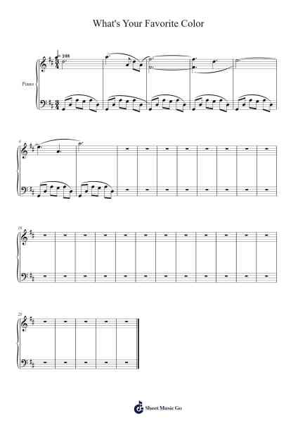 What's Your Favorite Color Sheet Music by Nickcole-Arr.Taters Jonkyle