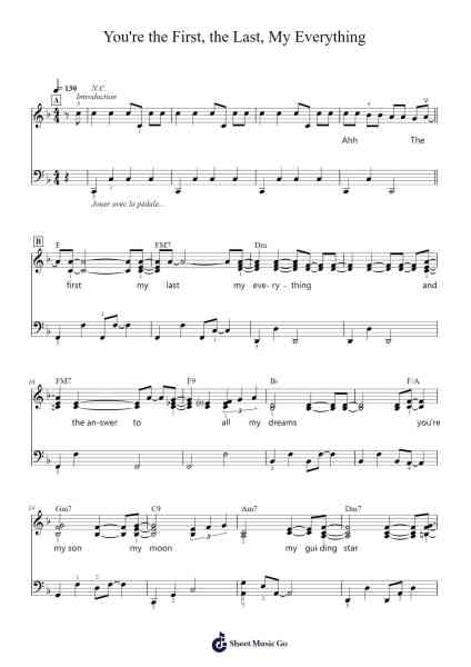 You're the First, the Last, My Everything Sheet Music by Barry White-Arr.Edphne
