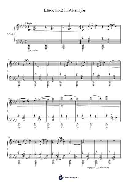 Etude No. 2 in A-flat Major Sheet Music by Quinan Boyledell-Arr.Conpiers