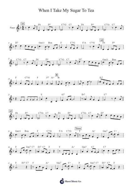When I Take My Sugar To Tea Sheet Music by Sammy Fain/Irving Kahal/Pierre Norman-Arr.Nellriam Cantave