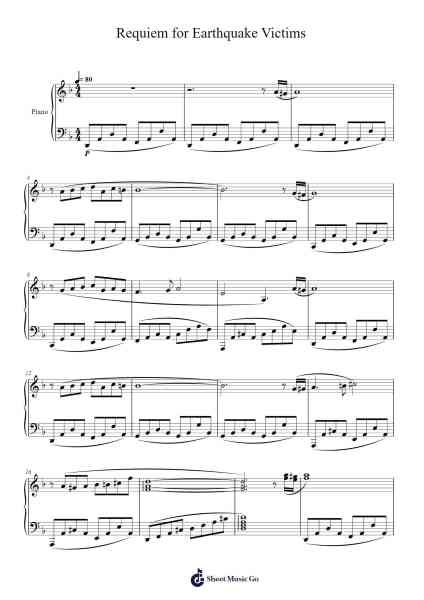 Requiem for Earthquake Victims Sheet Music by Masao Aichi-Arr.Graycie Scob