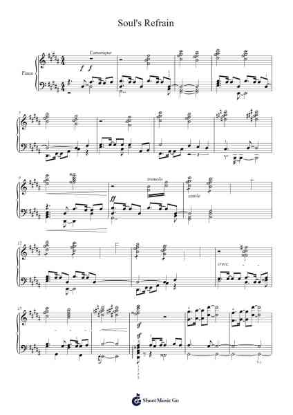 Soul's Refrain Sheet Music by Yoko Takahashi-Arr.Pauldo Reedbart