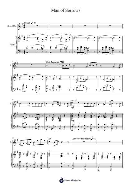 Man of Sorrows Sheet Music by Misc-Arr.Mollwalsh Dinions