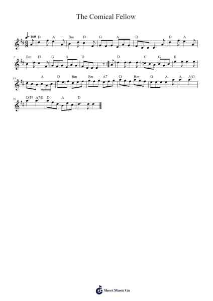 The Comical Fellow Sheet Music by Unknown author-Arr.Rares