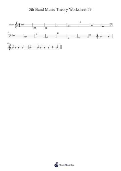 5th Band Music Theory Worksheet #9 Sheet Music by Keatsbrook-Arr.O'Neilgrey