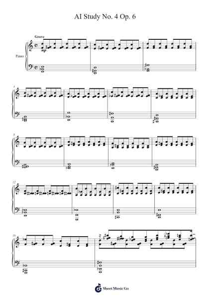 AI Study No. 4 Op. 6 Sheet Music by Dickann Coryan-Arr.Montyet