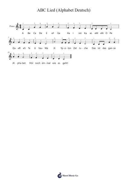ABC Lied (Alphabet Deutsch) 樂譜由 Kinderlied - 編曲 Bosdric