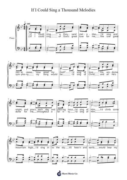 If I Could Sing a Thousand Melodies Sheet Music by W. Elmo Mercer-Arr.Harjo