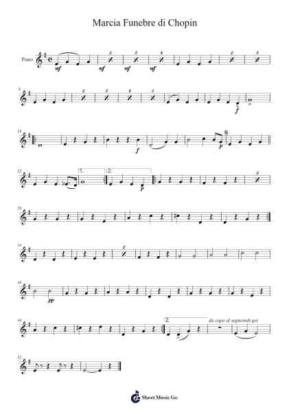 Marcia Funebre di Chopin Sheet Music by Chopin-Arr.Odemick