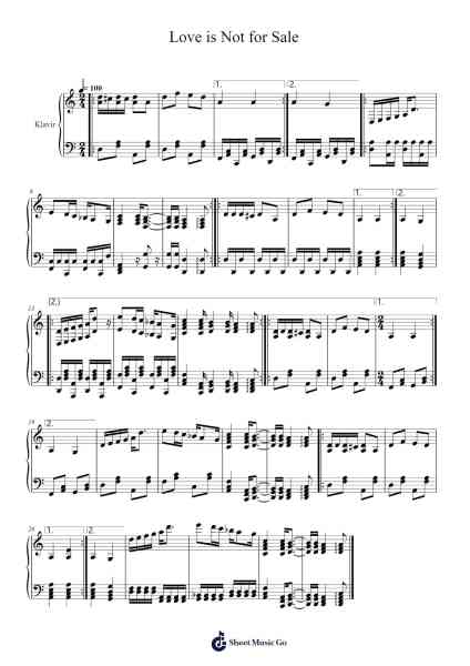 Love is Not for Sale Sheet Music by Graysid-Arr.Gemten Churhy