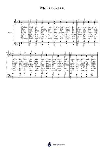 When God of Old Sheet Music by Thomas Este-Arr.Dwightbright