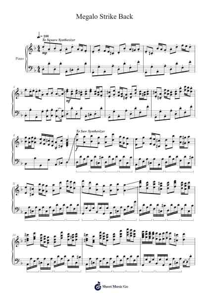 Megalo Strike Back Undertale Remix (NEW) Sheet Music by curtis.schlepp@gmail.com-Arr.Waydutt