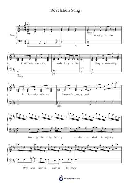 Revelation Song Sheet Music by Jennie Lee Riddle-Arr.Yorkkim