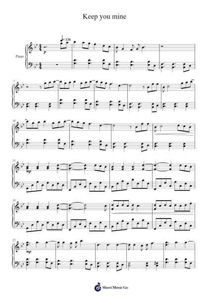 Keep you mine Sheet Music by NOTD/Shy Martin-Arr.Orence