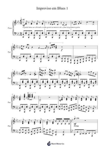 Improviso em Blues 1 Sheet Music by Marcius Leyva-Arr.Joeswift Mcyves