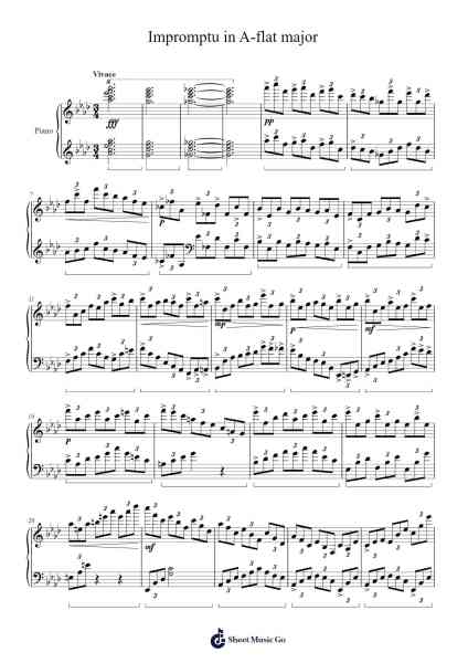 Impromptu in A-flat major Musica per pianoforte di ekakofi07 - Arr.Annrhys