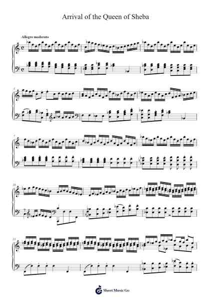 Arrival of the Queen of Sheba Sheet Music by Georg Friedrich Händel-Arr.Clarknence