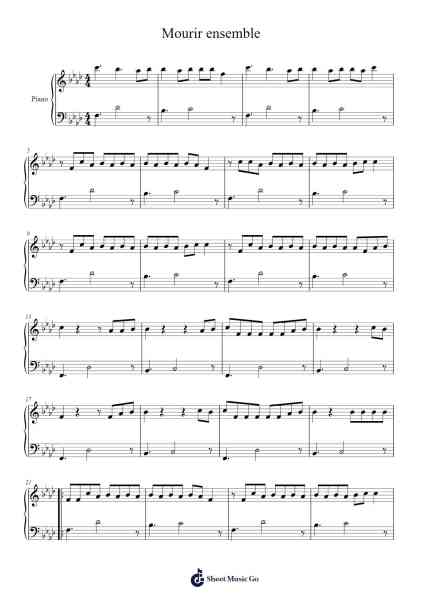 Mourir ensemble Sheet Music by Youssoupha-Arr.Fanses Tabyoung