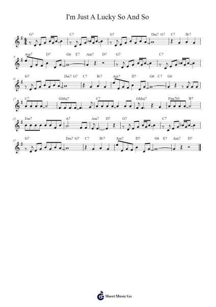 I'm Just A Lucky So And So Sheet Music by Duke Ellington/Mack David-Arr.Borglass