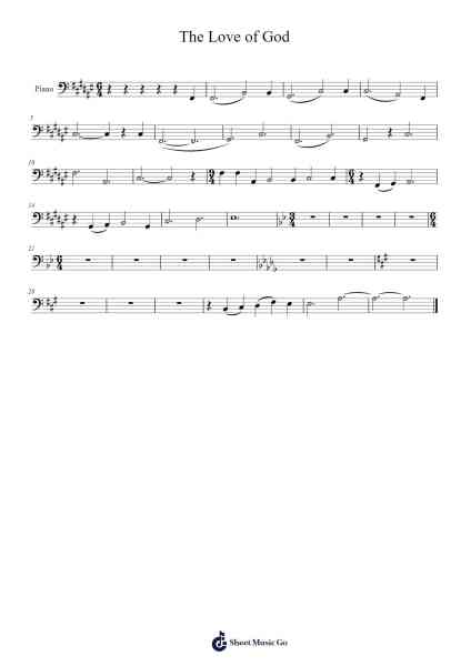 The Love of God Sheet Music by -Arr.Leiflance Bessvian