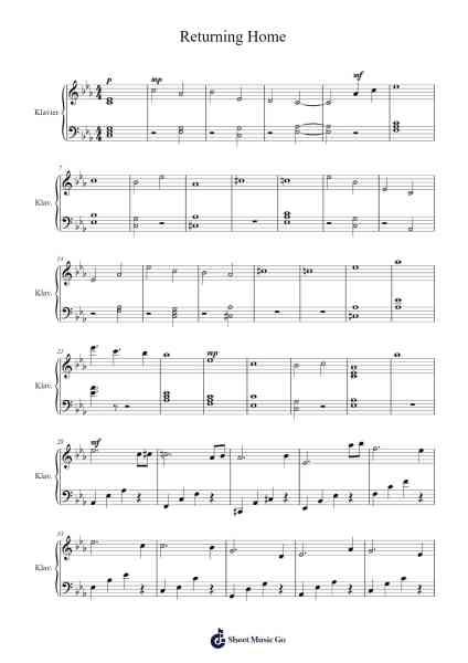 Returning Home Sheet Music by Judrod Lanstan-Arr.Yeaten