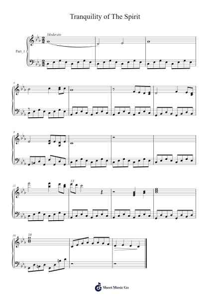 Tranquility of The Spirit Sheet Music by Bandit Bat-Arr.Lilrald