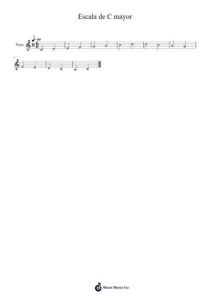 Escala de C mayor Sheet Music by Nahum Copa-Arr.Cumrusk Wescky