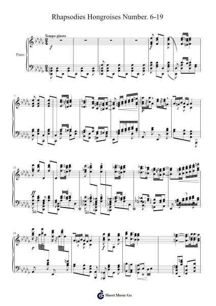 Hungarian Rhapsodies, S.244: No. 6 in D-flat major Sheet Music by Franz Liszt-Arr.Anolds