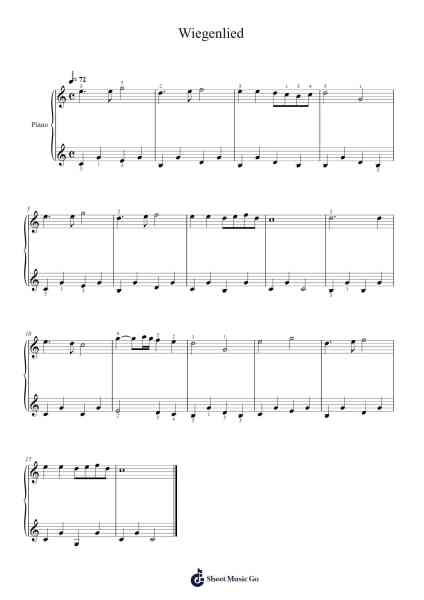 Wiegenlied, Op. 98, No. 2, D. 498 Sheet Music by Franz Schubert-Arr.Waydutt