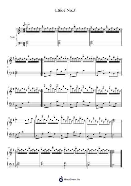 Etude No. 3 Sheet Music by O'Conborg-Arr.Dilliz Woolfsil