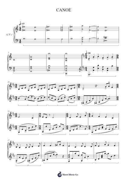 CANOE Sheet Music by 麻枝准-Arr.Blabott
