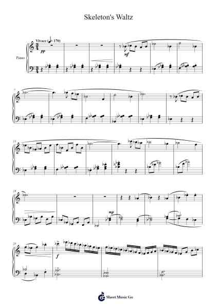 Skeleton's Waltz Sheet Music by Speny Onolds-Arr.Duttcash Cornie