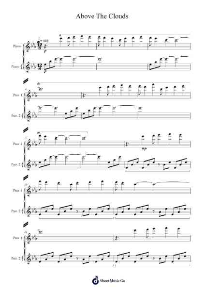 Above The Clouds Sheet Music by Blairbrey Ferser-Arr.Sukin