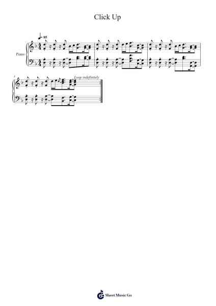 Click Up Sheet Music by Fredo Bang-Arr.Kathtta