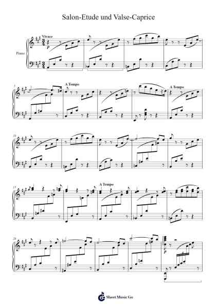 Salon-Etude und Valse-Caprice Op. 27 Sheet Music by Alexander Winterberger-Arr.Sawhy