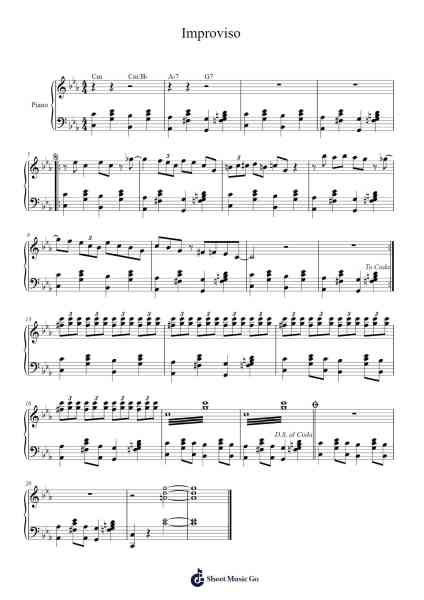 Improviso Sheet Music by Diomerson Dallo-Arr.Yeaten
