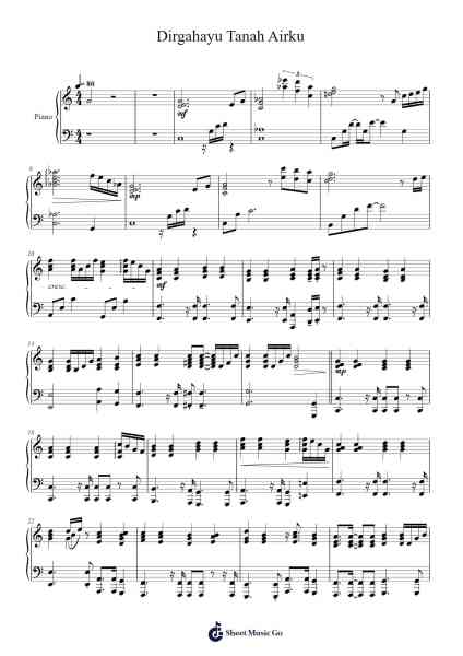 Dirgahayu Tanah Airku Sheet Music by nikiskent22-Arr.Bradfred Copsweet
