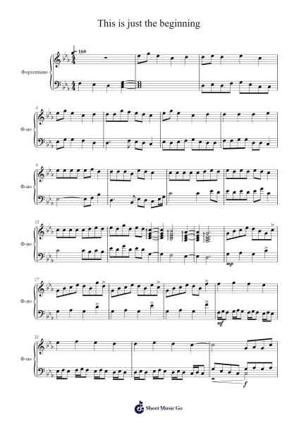 This is just the beginning Sheet Music by Orce Lamdy-Arr.Norther