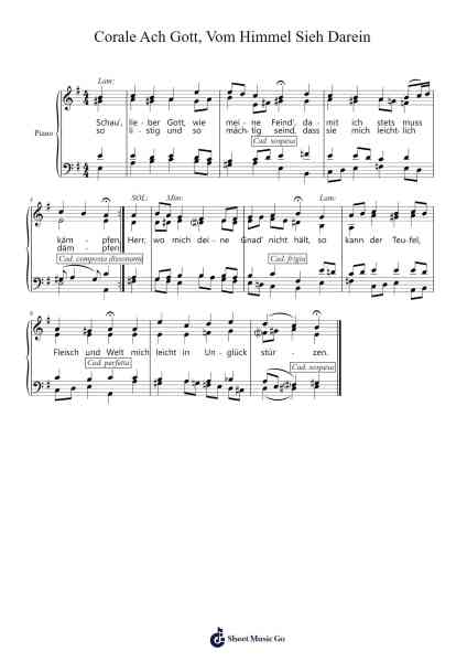 Corale Ach Gott, Vom Himmel Sieh Darein Sheet Music by Johann Sebastian Bach-Arr.Trebes