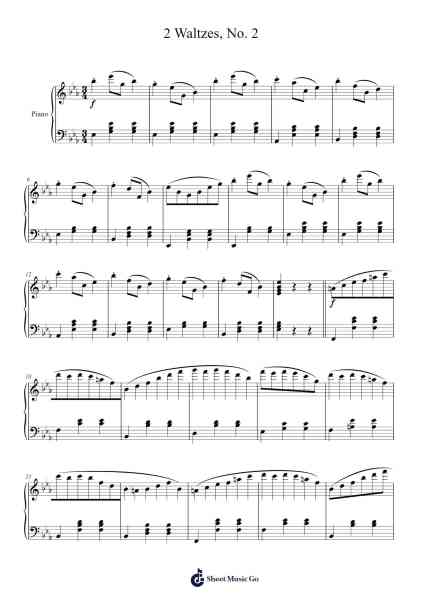 2 Waltzes, No. 2 Sheet Music by Mikhail Glinka-Arr.Lamjane