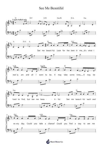 See Me Beautiful Sheet Music by Red Grammer-Arr.Gadam