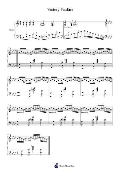 Victory Fanfare Sheet Music by Nobuo Uematsu-Arr.Hornwald