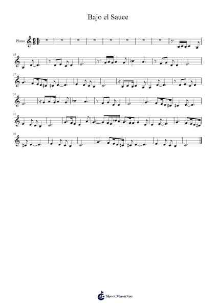 Bajo el Sauce Sheet Music by -Arr.Yersing