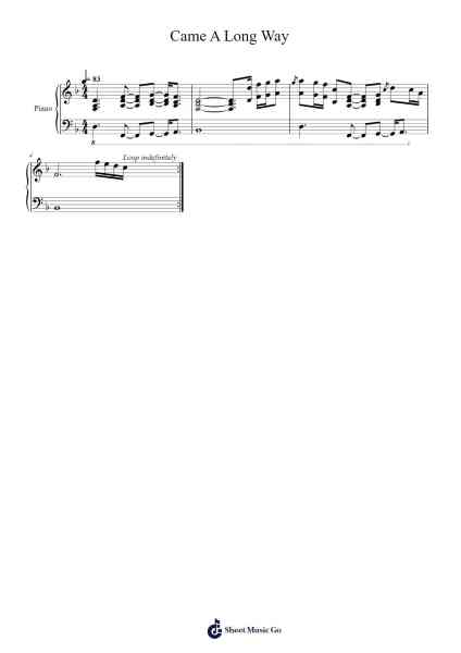 Came A Long Way Sheet Music by YoungBoy Never Broke Again-Arr.Kylejy Burrene