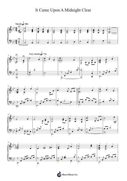 It Came Upon A Midnight Clear Sheet Music by Richard Storrs Willis-Arr.Hillian