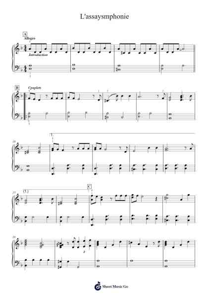 L'assaysmphonie Ноты для фортепиано от Mozart L'opera Rock-Arr.Fmar Geearl
